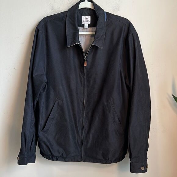 Peter Millar Black Golf Bomber Jacket L - Picture 1 of 6